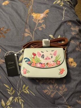 Loungefly White Pua Floral Crossbody Bag